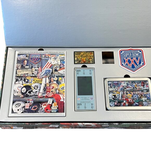 Super Bowl XXV Anniversary Commemorative Collection Box Set - Picture 2 of 16